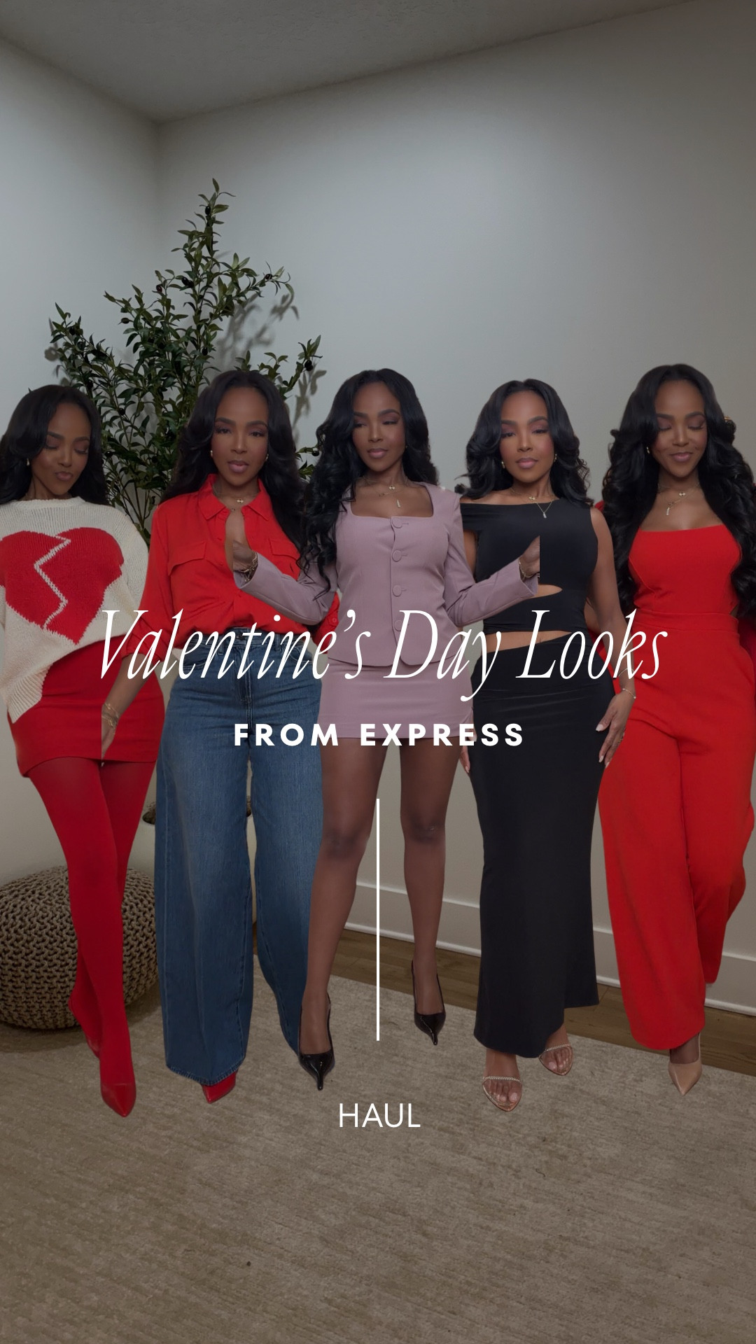 These are my Valentine’s Day looks from Express, styled for real life — not just one night, but outfits you can keep wearing long after Valentine’s Day is over.

I wanted a mix of classic red, soft pink, and timeless black, with silhouettes that feel flattering, comfortable, and effortless.

Here’s how I’d style and wear each look:
	•	❤️ Red sweater + skirt set → cozy Valentine’s Day, casual date, dinner at home
	•	💗 Pink mini dress → brunch dates, daytime plans, Galentine’s celebrations
	•	🔥 Red jumpsuit → date night, Valentine’s dinner, special occasions
	•	🖤 Black cut-out dress → dinner reservations, night out, cocktail plans
	•	👖 Red top + wide-leg denim → casual Valentine’s, lunch dates, everyday chic

These pieces are easy to dress up or down with heels, boots, or flats — and every item works beyond Valentine’s Day.

Size small I’m 5’4 | 140lbs | 36D -27 -40  IG & YT: kirasfashionfinds TT: kiraabboud 

✨ Everything from these looks is linked below
✨ If an item opens in a different color, still click it — that means the same silhouette is available in multiple colors.

@express #dresstoexpress #expresspartner 



#LTKPetite