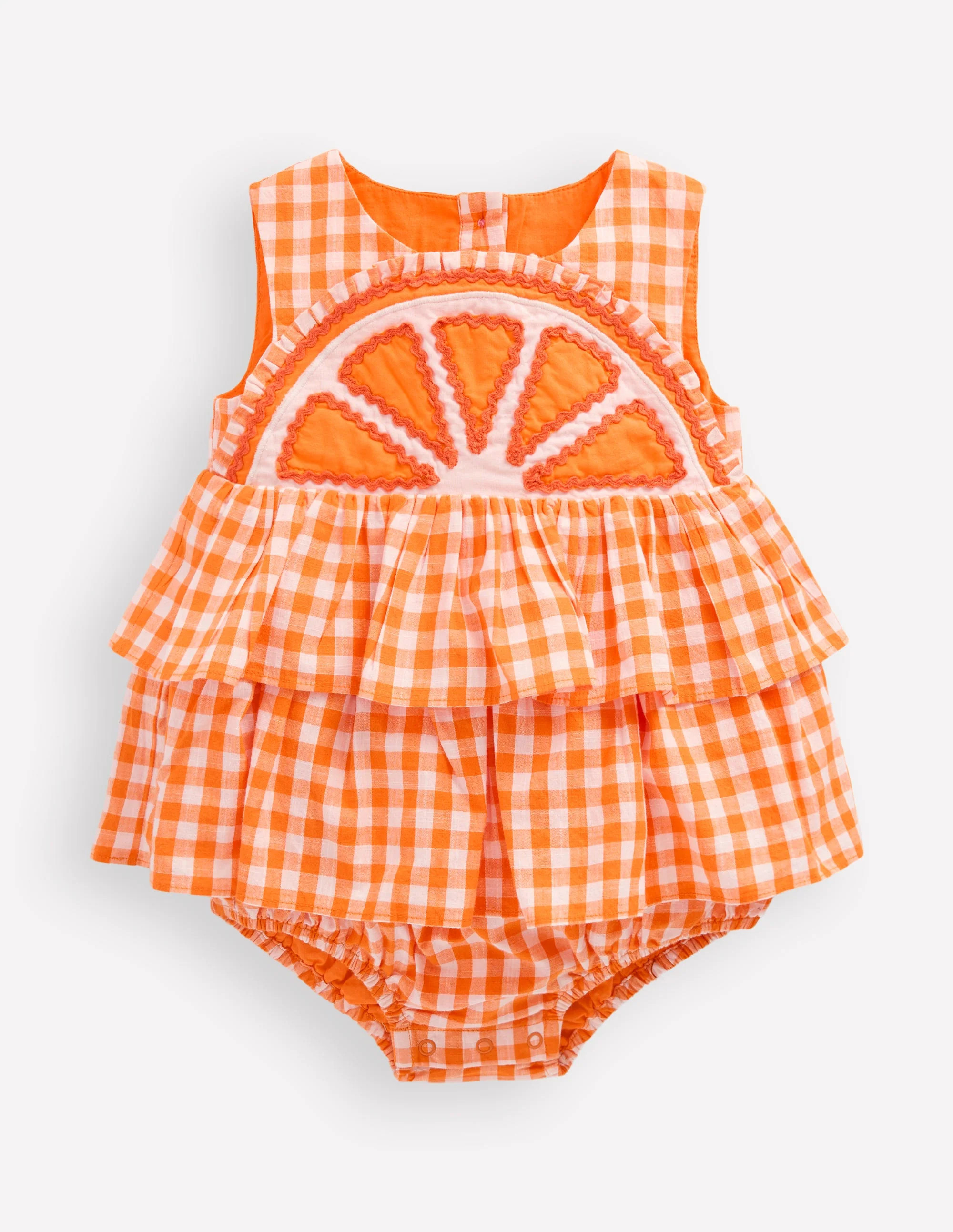Bubble Romper-Orange Gingham | Boden (US)