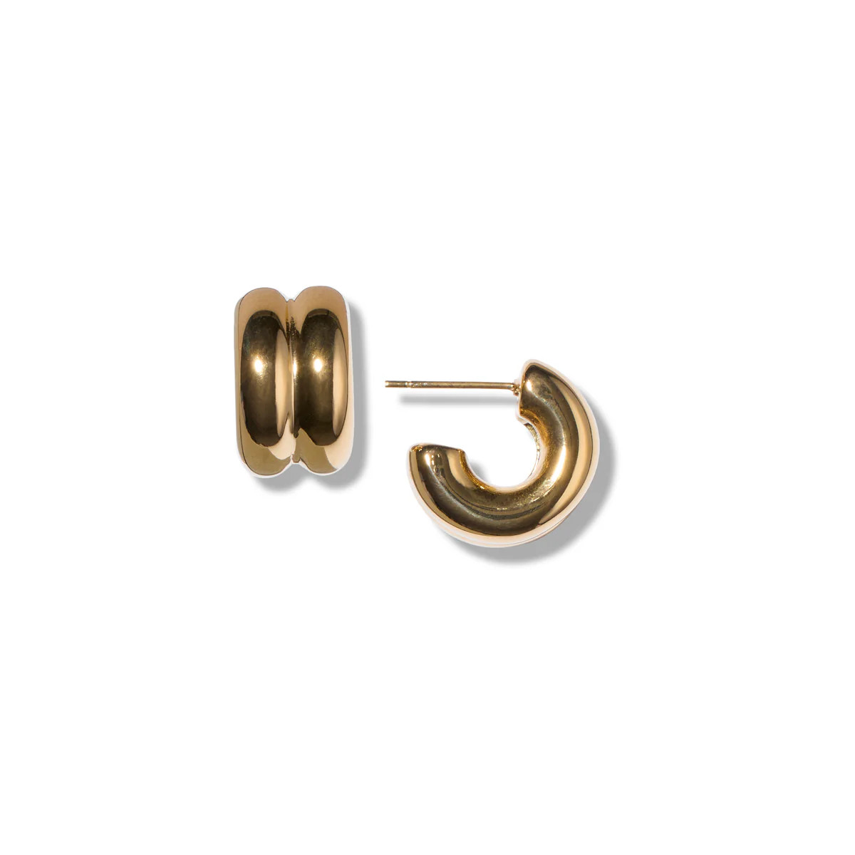 Double Chunky Hoops - Gold | Garnished in Gold