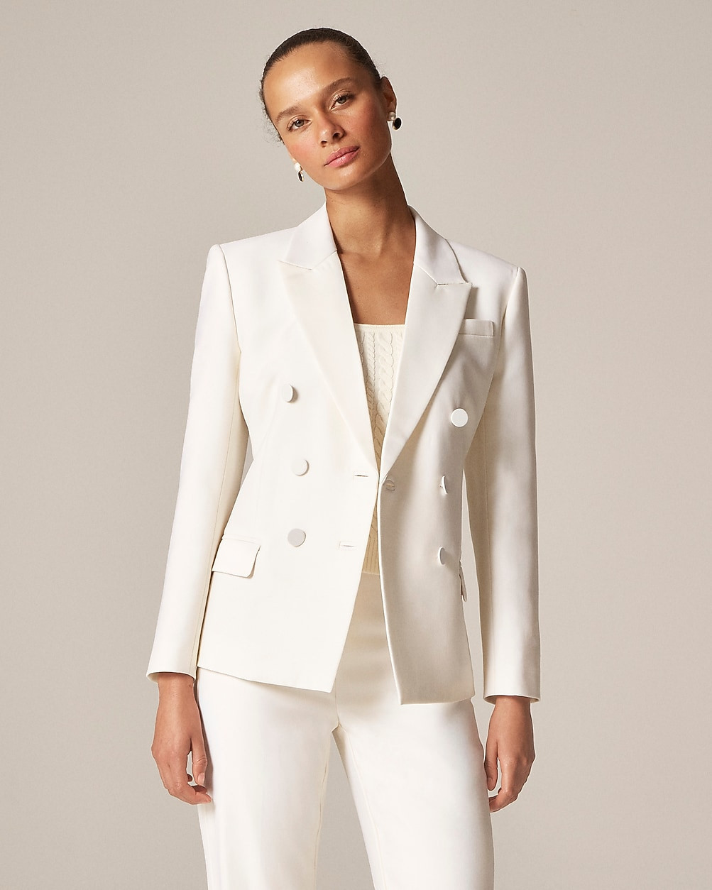 Double-breasted blazer in Italian tuxedo wool | J. Crew US