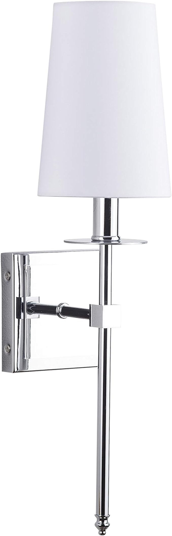 Linea di Liara Torcia Polished Chrome Wall Sconces with Shade Wallchiere Wall Lamp for Bedroom Ha... | Amazon (US)