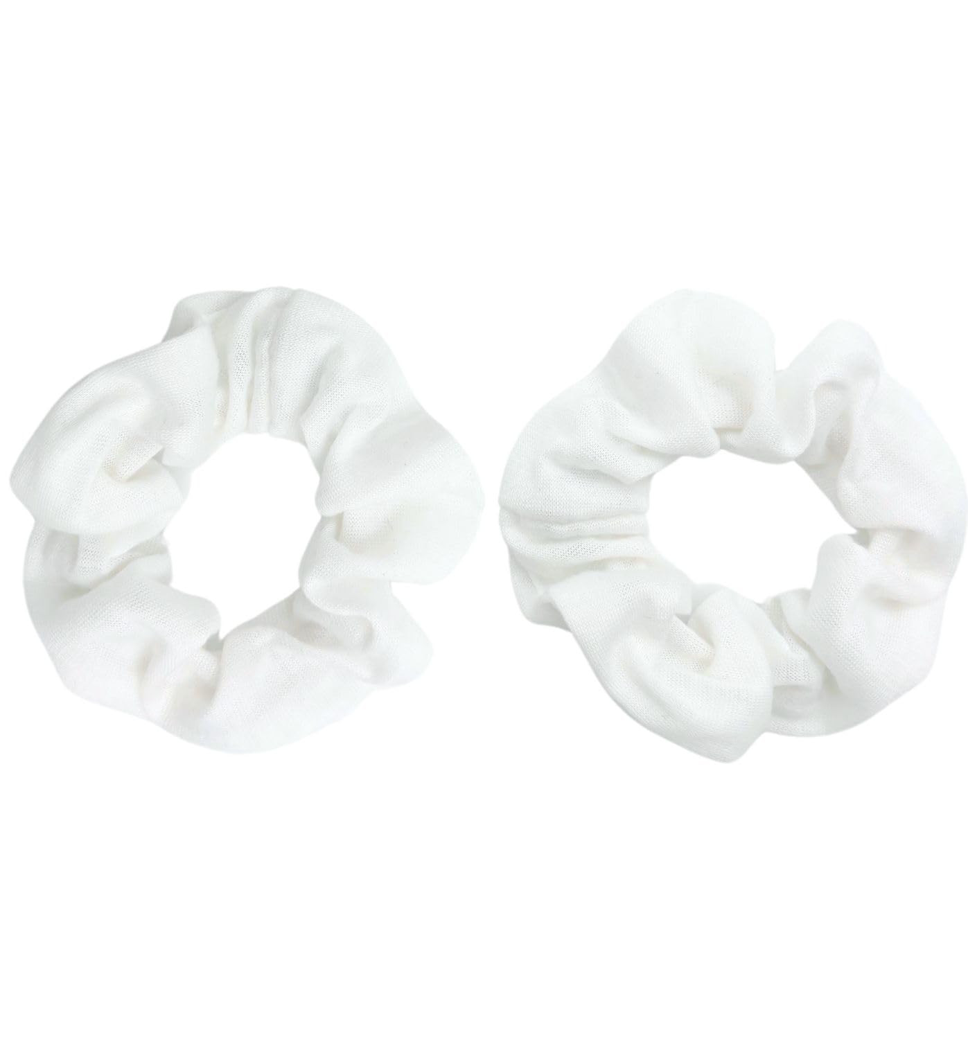 MDSTYLE 2 Pack Hair Scrunchies for Women & Girls - Soft Cotton - No Damage Hair Ties for Thick Ha... | Amazon (US)