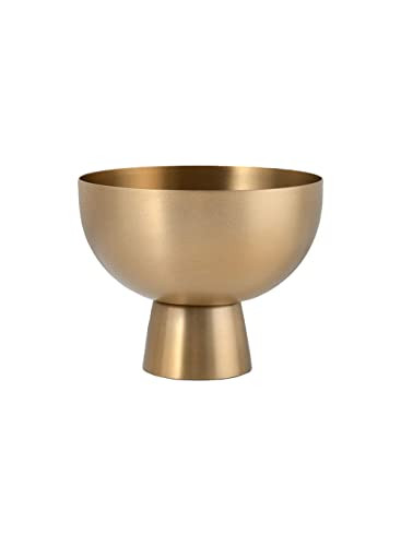 Serene Spaces Living Small Gold Pedestal Bowl, Decorative Compote Bowl Vase for Centerpiece, Metal Vase for Home Decor, Wedding, Parties, Floral Arrangements, Measures 4.5" Diameter & 3.75" Tall | Amazon (US)