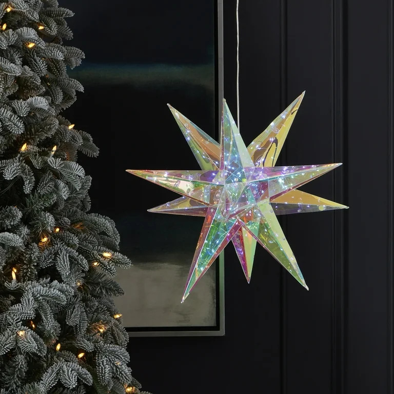 Seasonal LLC Christmas LED Lights - Prismatic Iridescent Christmas Explosion Star 16" - Walmart.c... | Walmart (US)
