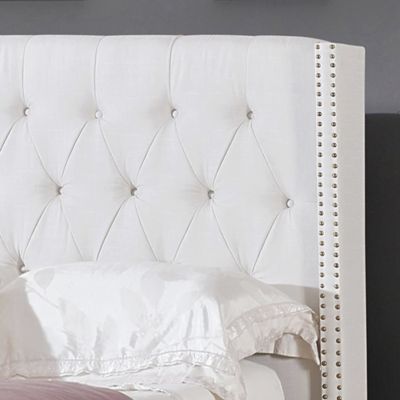 Abbyson Living Madison Tufted Wingback Full Platform Bed in Ivory | Bed Bath & Beyond