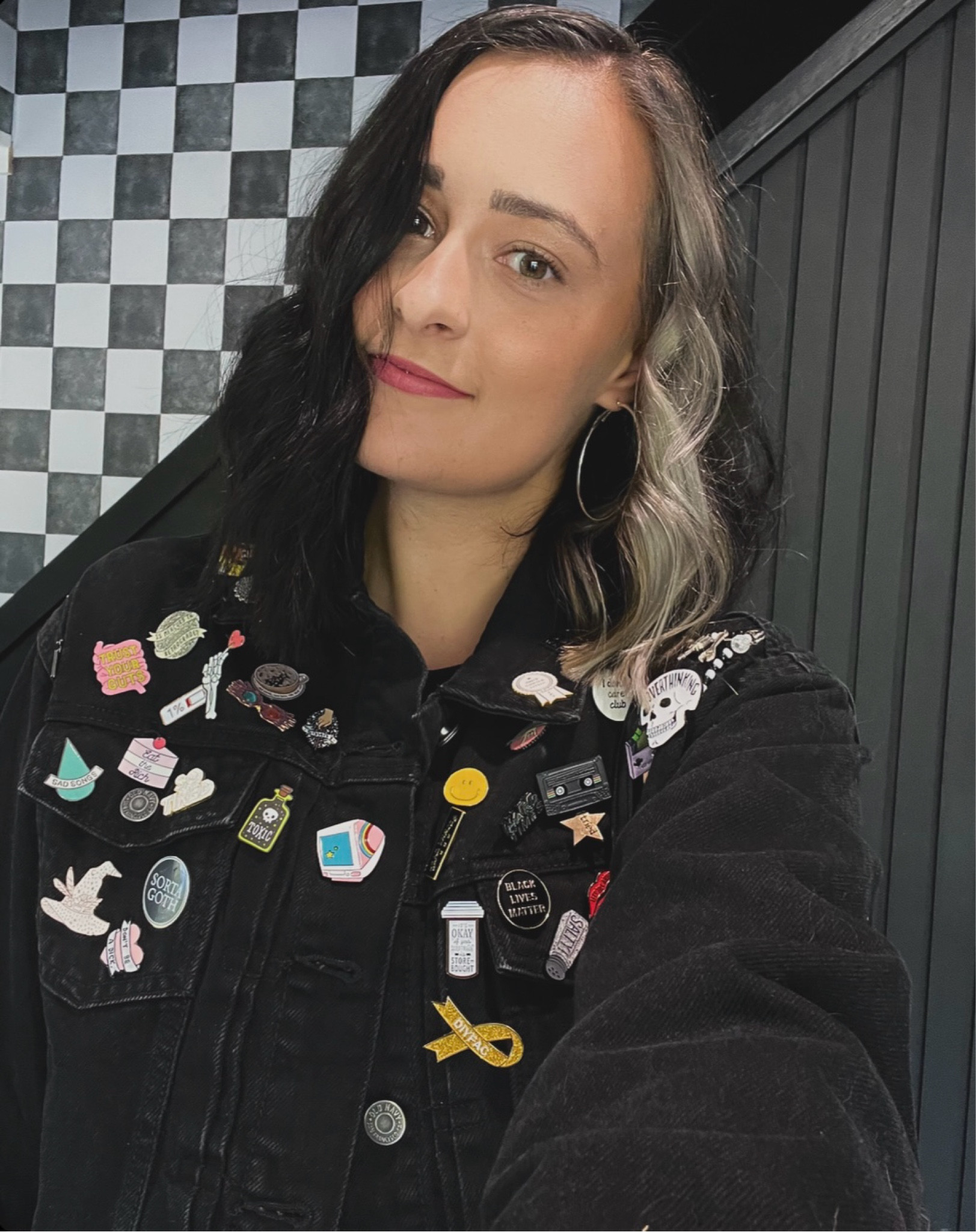 My go-to black Jean jacket with all of my favorite enamel pins! Alt fashion, punk 

#LTKFindsUnder50 #LTKStyleTip