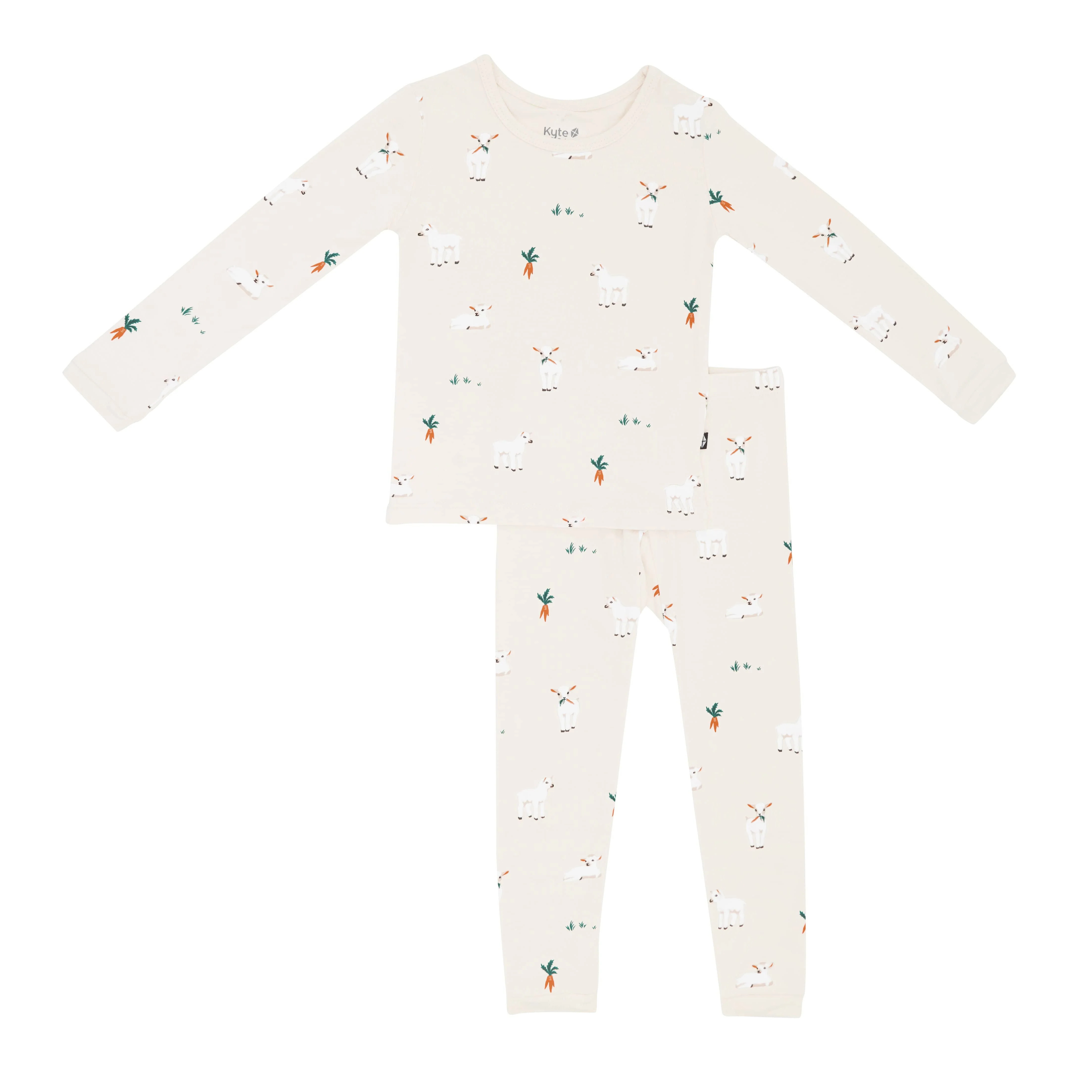 Long Sleeve Pajamas in Goat | Kyte BABY