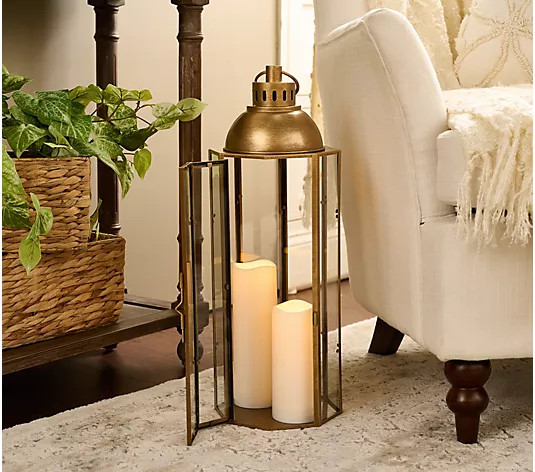 Home Reflections Luxe Oversized 21" In/Outdoor Lantern - QVC.com | QVC