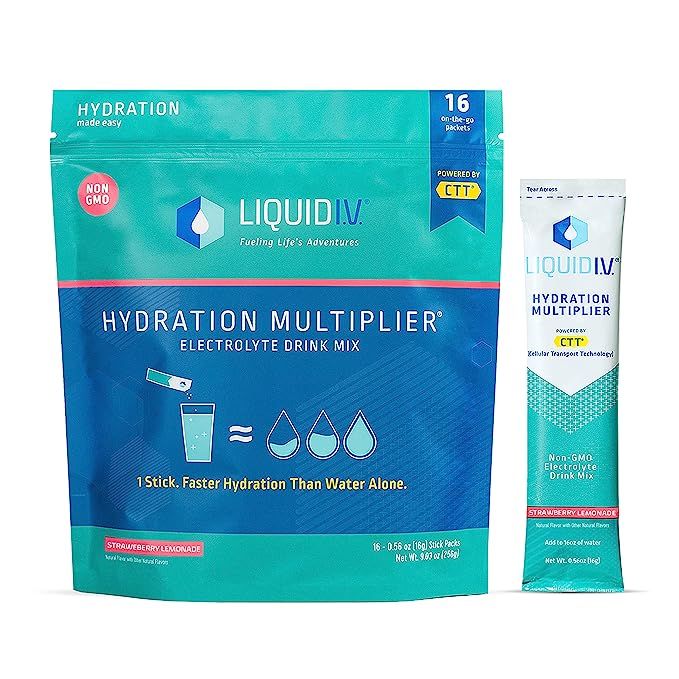 Liquid I.V. Hydration Multiplier - Strawberry Lemonade - Hydration Powder Packets | Electrolyte D... | Amazon (US)