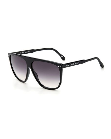 Isabel Marant Acetate Semi-Shield Sunglasses | Neiman Marcus