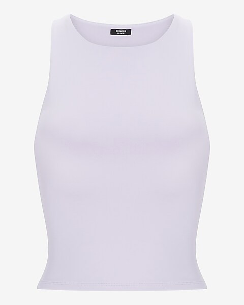 Body Contour Cropped High Neck Tank | Express