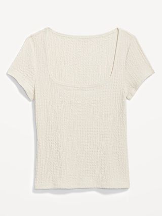 Fitted Square-Neck T-Shirt | Old Navy (US)