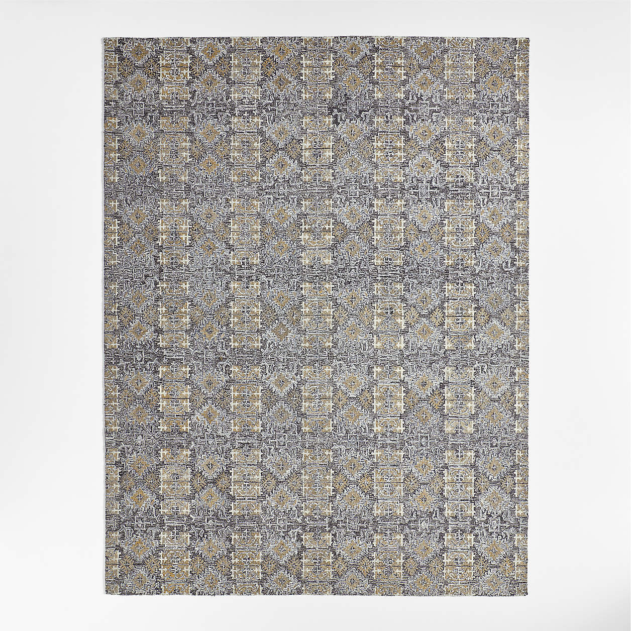 Alvarez Wool Hand-Tufted Lapis Blue Area Rug 8'x10' + Reviews | Crate & Barrel | Crate & Barrel