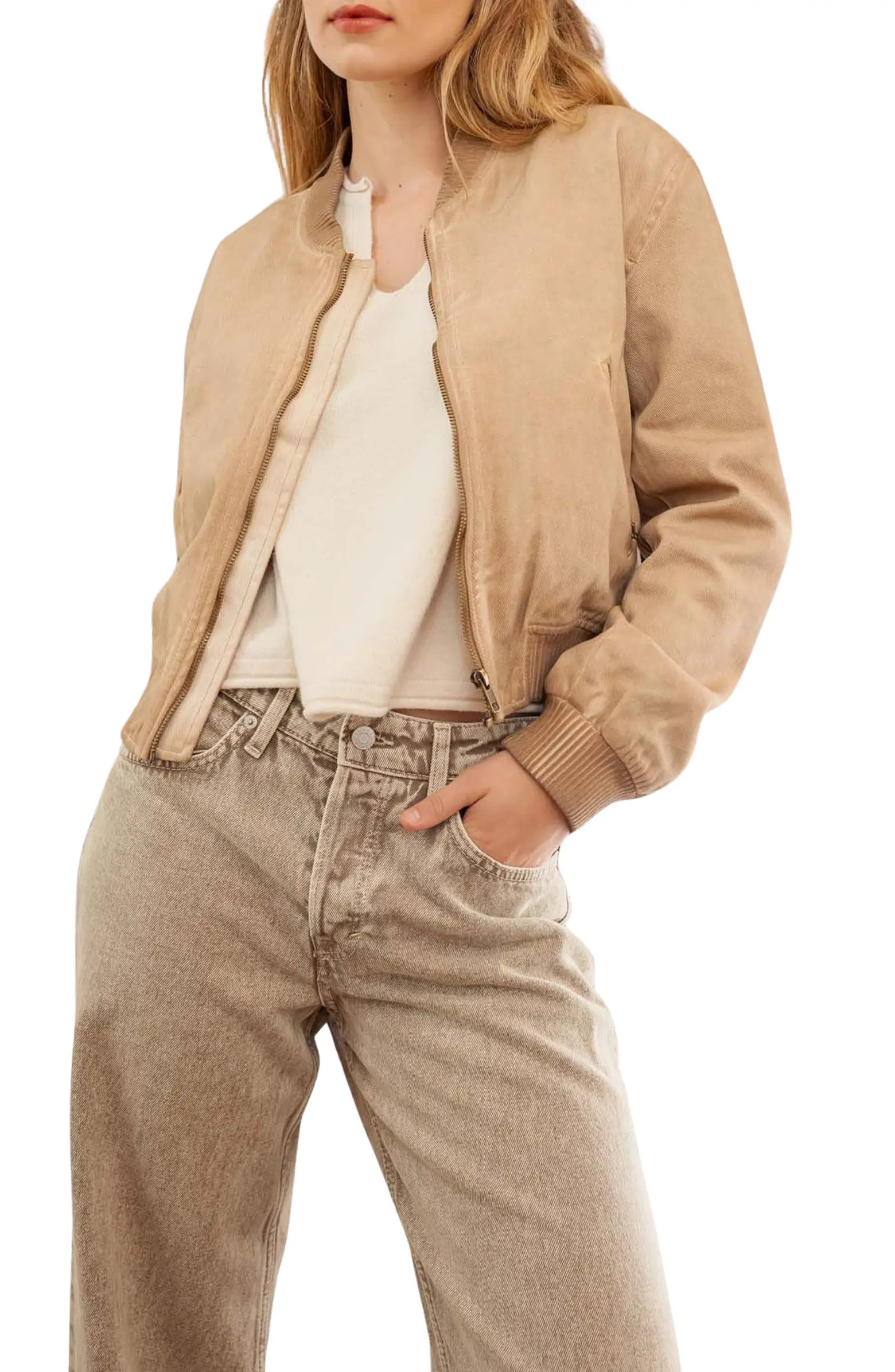 Cotton Twill Bomber Jacket | Nordstrom Rack