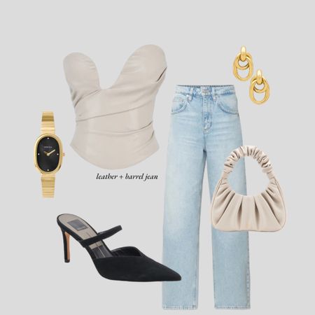 going out outfit inspiration - would be perfect for a date night as well 🫶🏼

// going out outfit, leather, barrel jeans, breda watch, date night, valentines outift

#LTKMostLoved #LTKSeasonal #LTKGiftGuide