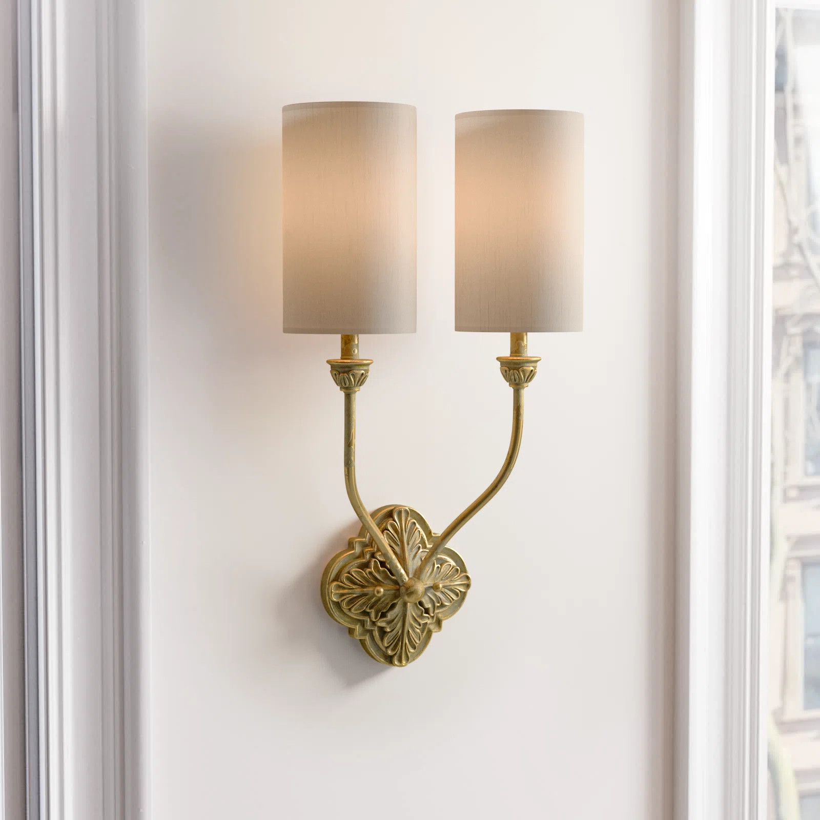 Devin 2-Light Plug-in Candle Wall Light | Wayfair North America