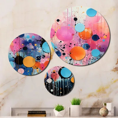 Neon Assemblage I - Abstract Collages Metal Wall Art Set | Wayfair North America