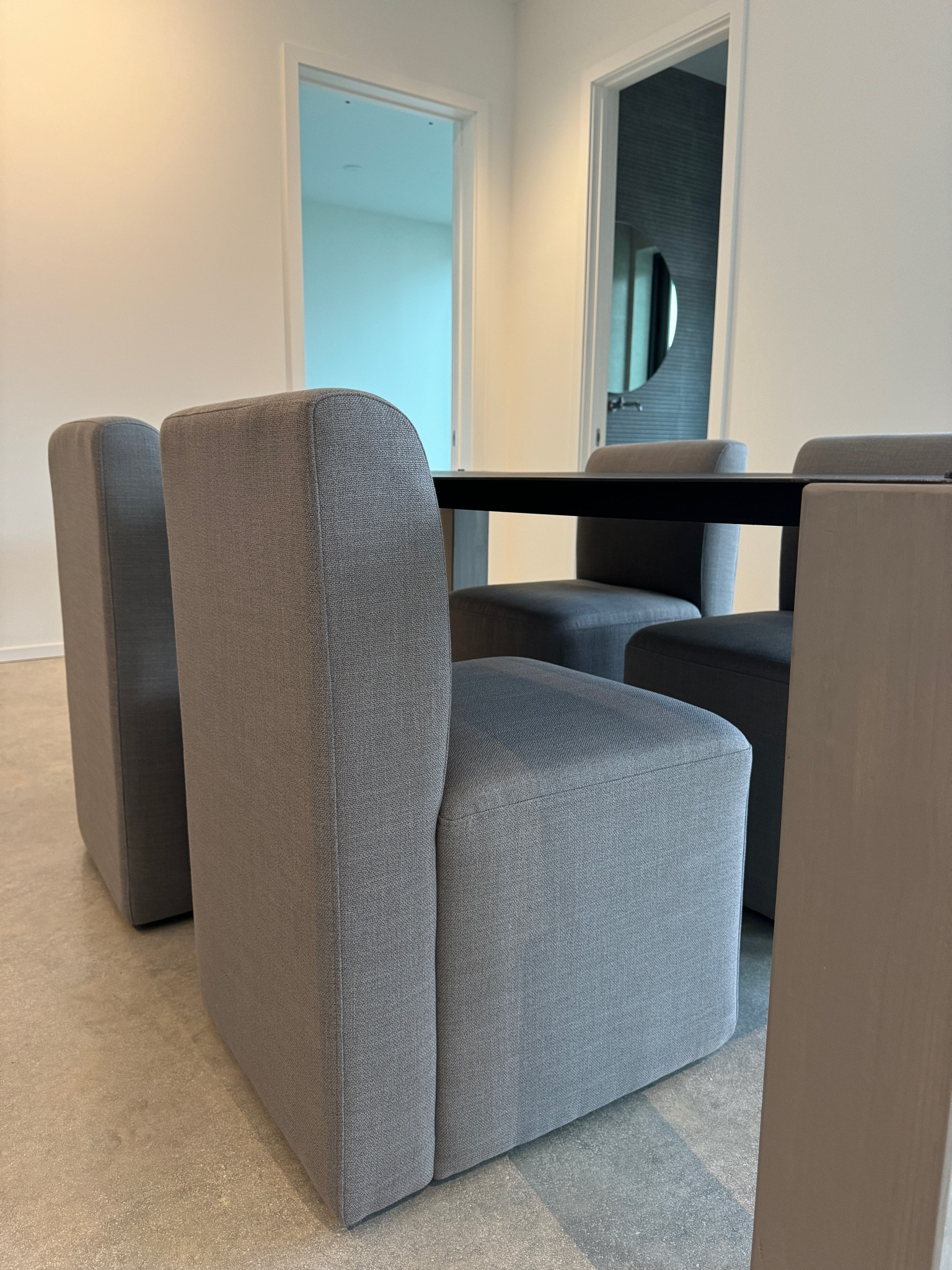 RH style dining chairs with casters. They are so luxurious and comfortable  

#LTKFamily #LTKHome #LTKFallSale