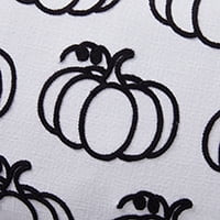 My Texas House 14" x 20" Fiona White/Black Pumpkin Cotton Halloween Decorative Pillow Cover | Walmart (US)