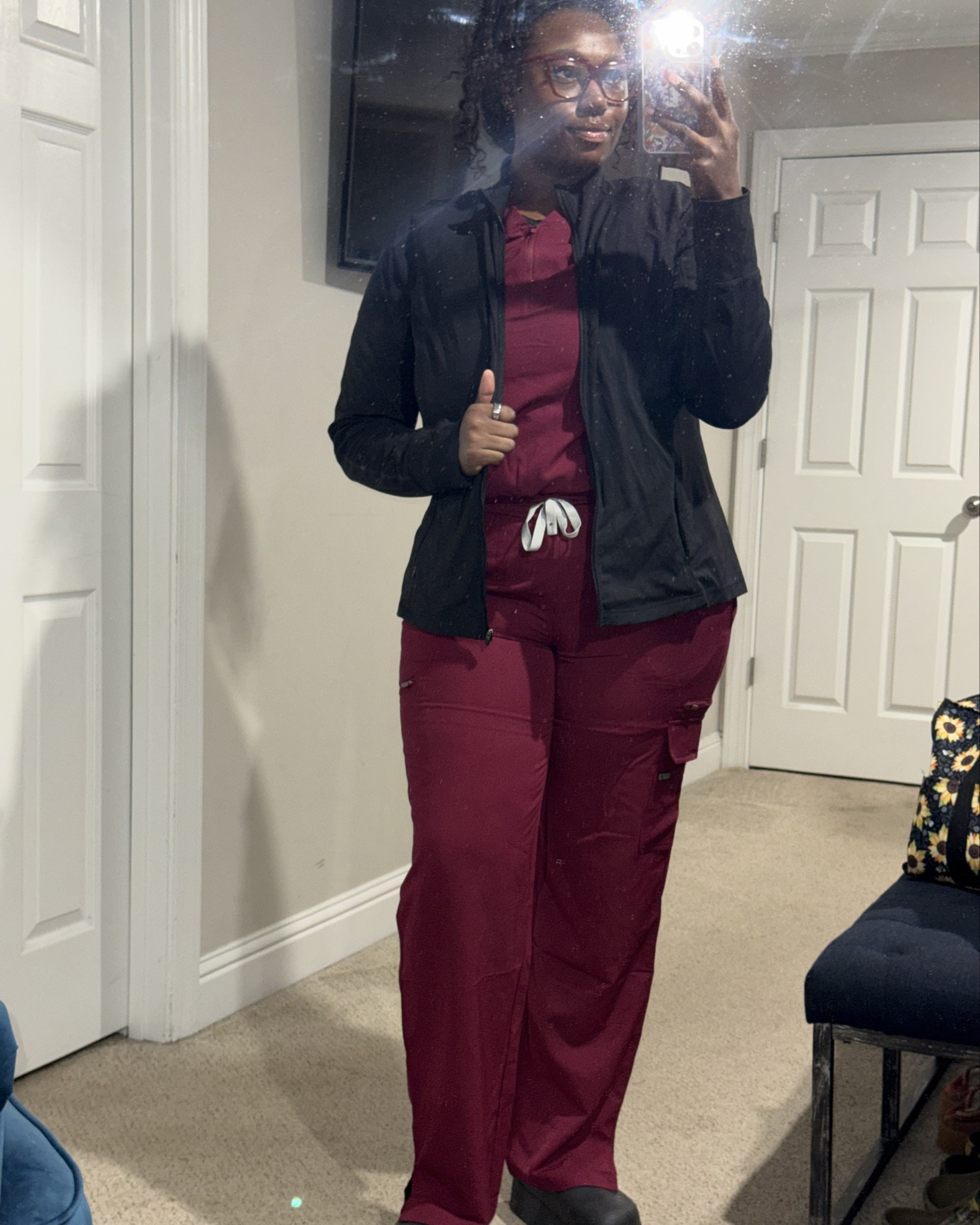Clinical instructor mode: Activated. 🍎🩺 Showing up for my students in my favorite burgundy set today. Comfort is non-negotiable when you're on your feet all day, but we never sacrifice the fit! Scrubs are from https://iwearmazi.com/discount/https://iwearmazi.com/discount/Freeman_1b10

#LTKWorkwear #LTKootd #LTKgrwm