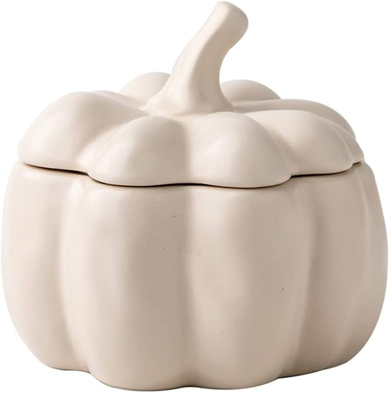 123Arts Ceramic Sugar Bowl Pumpkin Shaped Candy Jar Storage Jar Tea Jar with Lid | Amazon (US)
