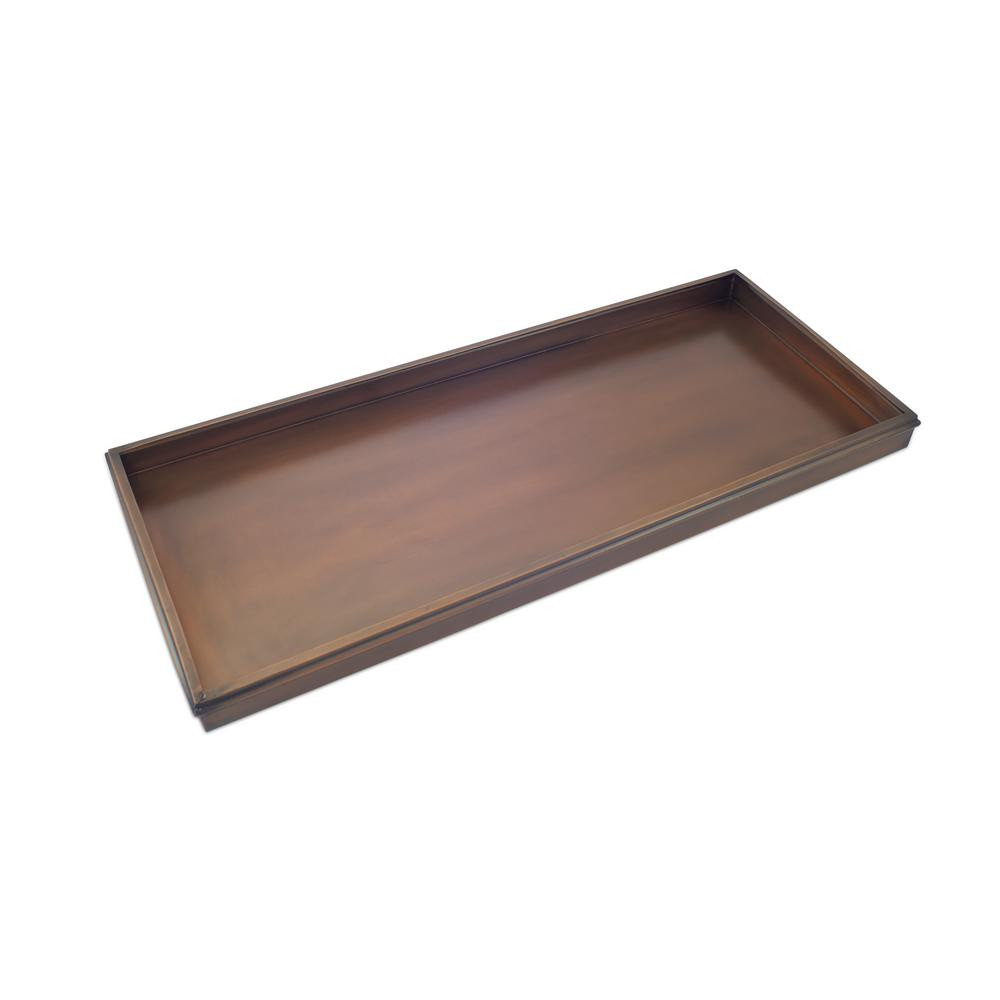 Classic Shoe Tray for Boots, Shoes, Plants, Pet Bowls and More in Copper (Brown) | Home Depot