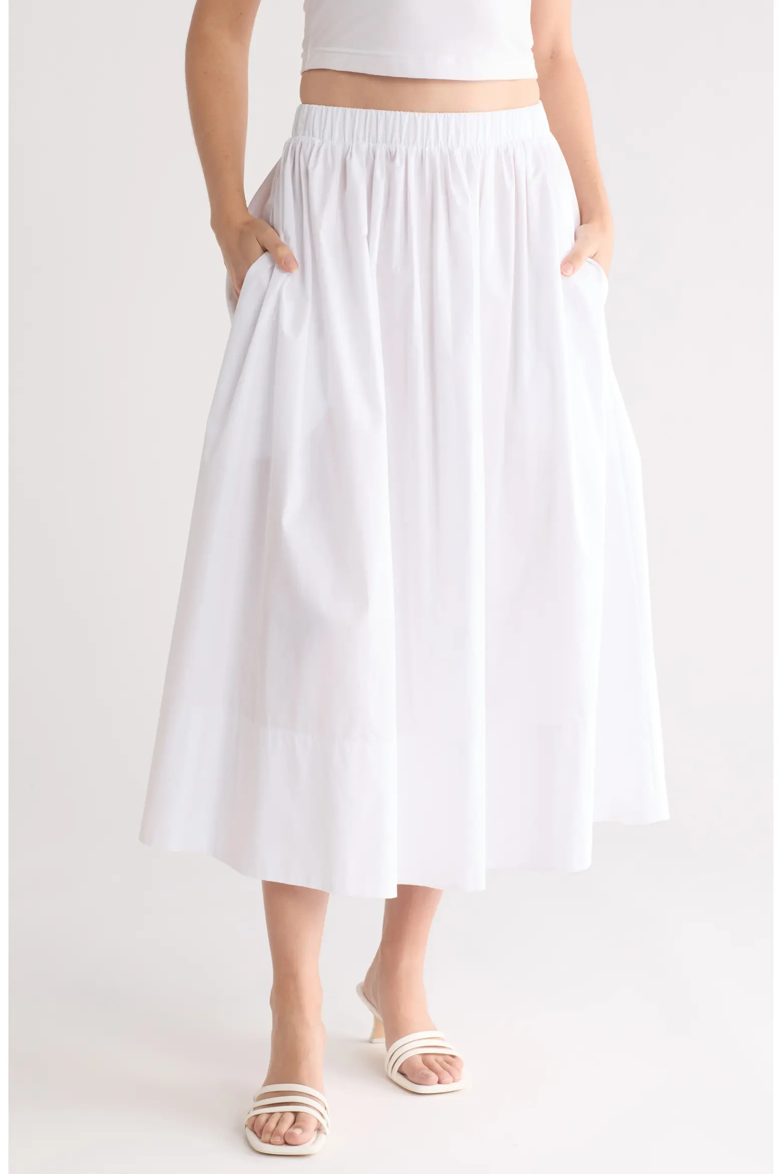 Poplin Midi Skirt (Women) | Nordstromrack | Nordstrom Rack