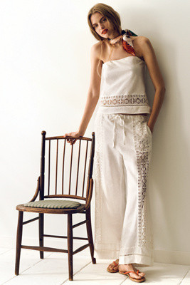 By Anthropologie Linen Lace Pull-On Pants | Anthropologie (US)