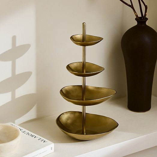 Organic Metal Jewelry Storage Tower | West Elm (US)