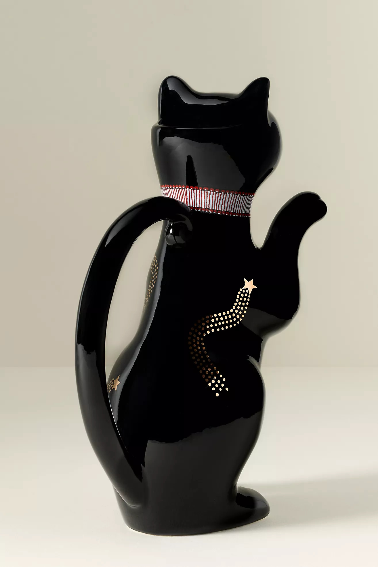 Florence Balducci Black Cat Stoneware Pitcher | Anthropologie (US)