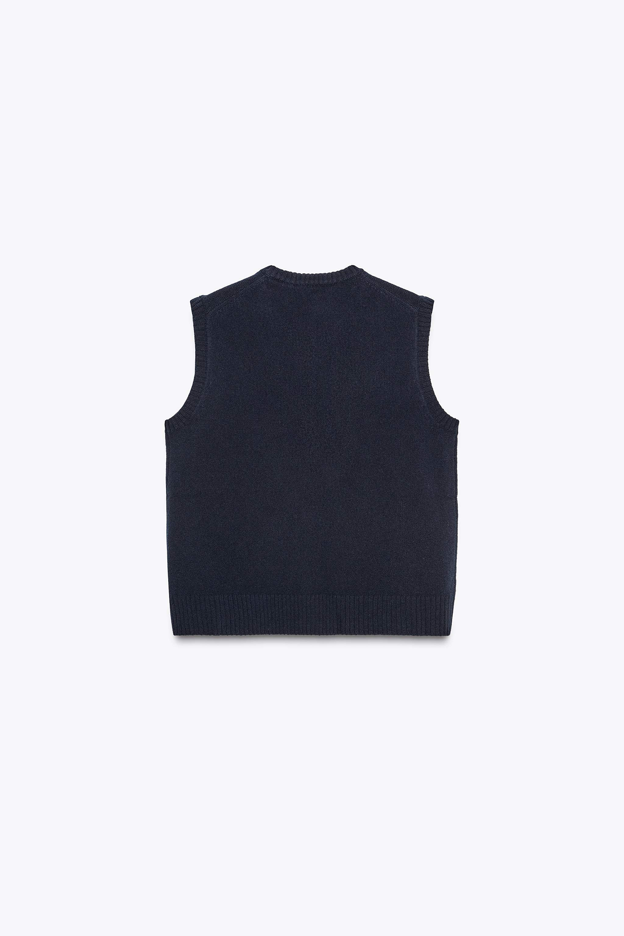 100% WOOL VEST WITH GOLD BUTTONS | Zara US