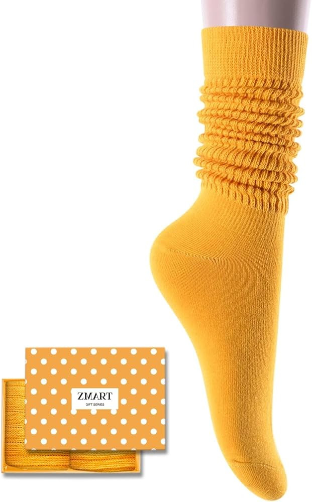 Zmart Women's Thin Slouch Socks - Scrunch Long High Slouchy Boot Socks 80s 90s | Amazon (US)