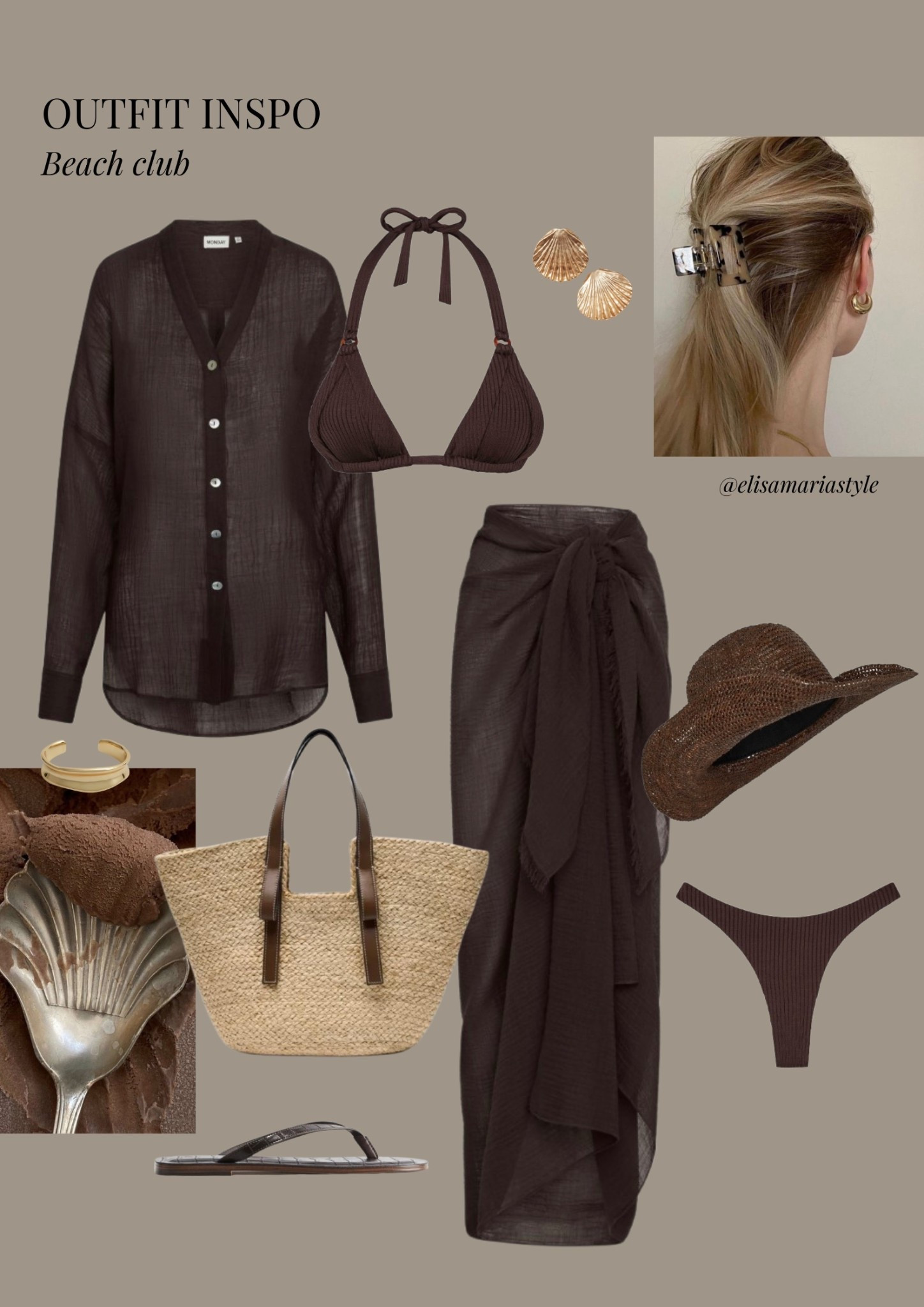 Beach club, pool day outfit idea 🤎

#LTKswimwear #LTKstyletip #LTKsummer