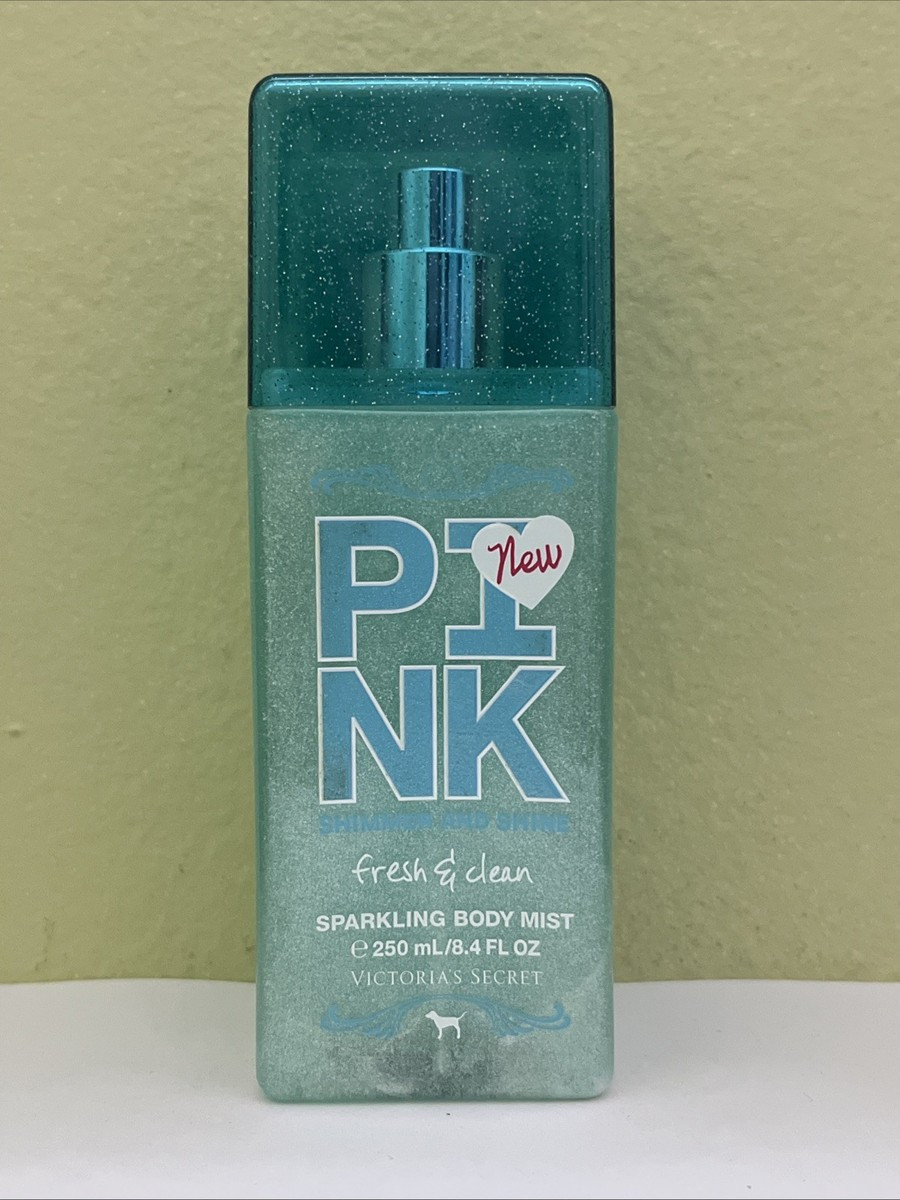 (1) Victoria's Secret PINK FRESH & CLEAN Sparkling Body Mist Shimmer 8.4oz NEW | eBay US