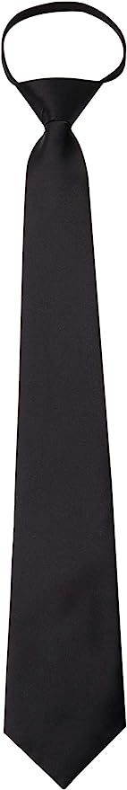 Vesuvio Napoli PreTied Men's Necktie Solid Color Mens Adjustable Zipper Neck Tie | Amazon (US)