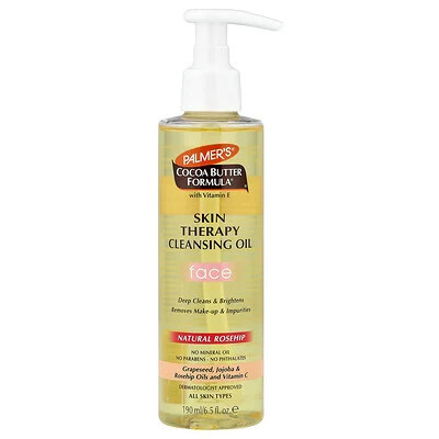 Palmer's, Cocoa Butter Formula® with Vitamin E, Skin Therapy Cleansing Oil, Face, All Skin Types, Natural Rosehip, 6.5 fl oz (190 ml) | iHerb