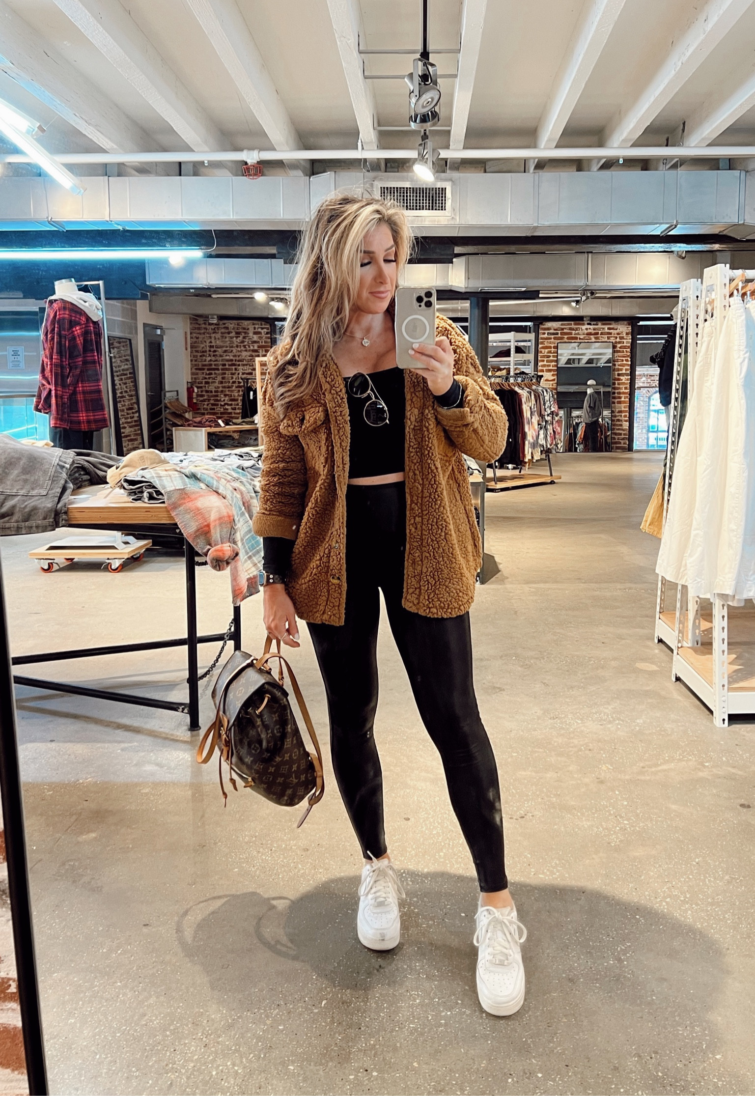 Winter outfit, leggings, Sherpa shacket, crop top

#LTKSeasonal #LTKstyletip #LTKFind