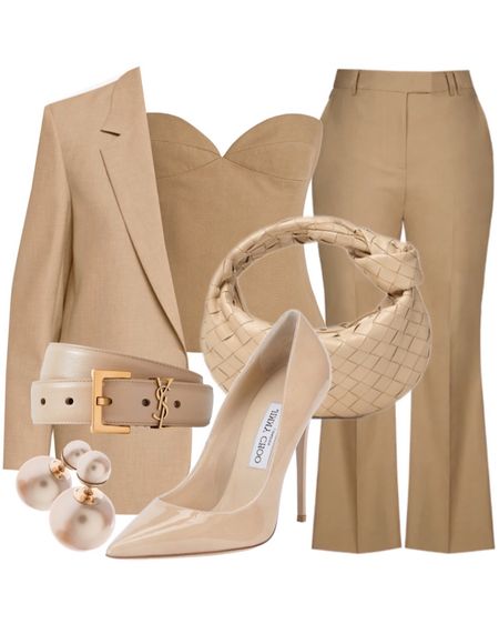 spring suiting outfit inspo! linen blazers and woven bags are the epitome of classic s/s fashion🌸💁🏻‍♀️

#LTKstyletip #LTKfindsunder50 #LTKfindsunder100