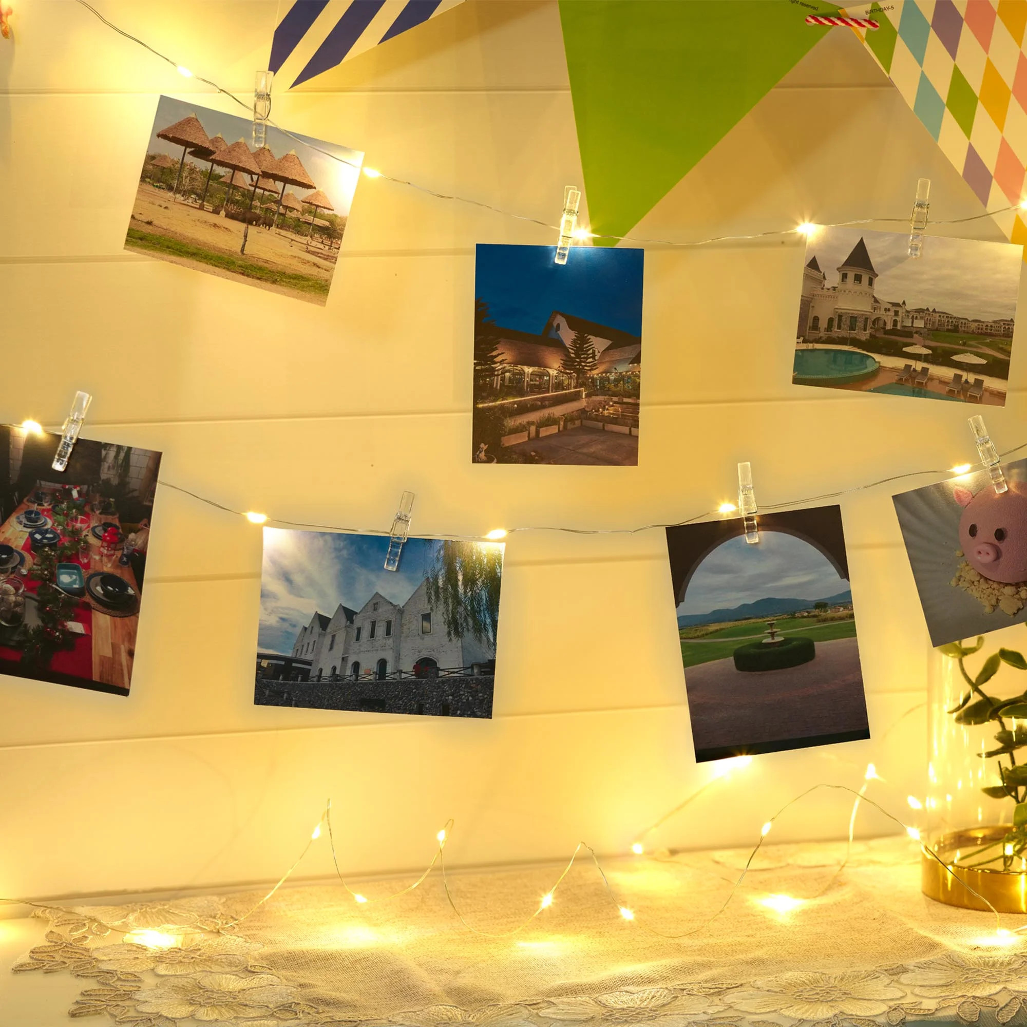 Mainstays Battery-Operated Indoor 20-Count LED Mini Photo Clip Lights, with Built-in Timer, 4.5 V... | Walmart (US)