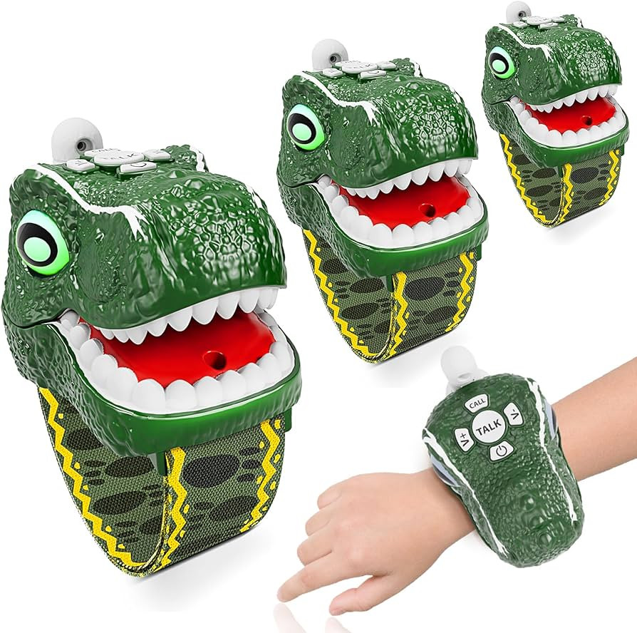 Dinosaur Walkie Talkies for Kids 3 Pack Camping Gear T-Rex Outdoor Toys for Boys Girls Age 3-12 Y... | Amazon (US)