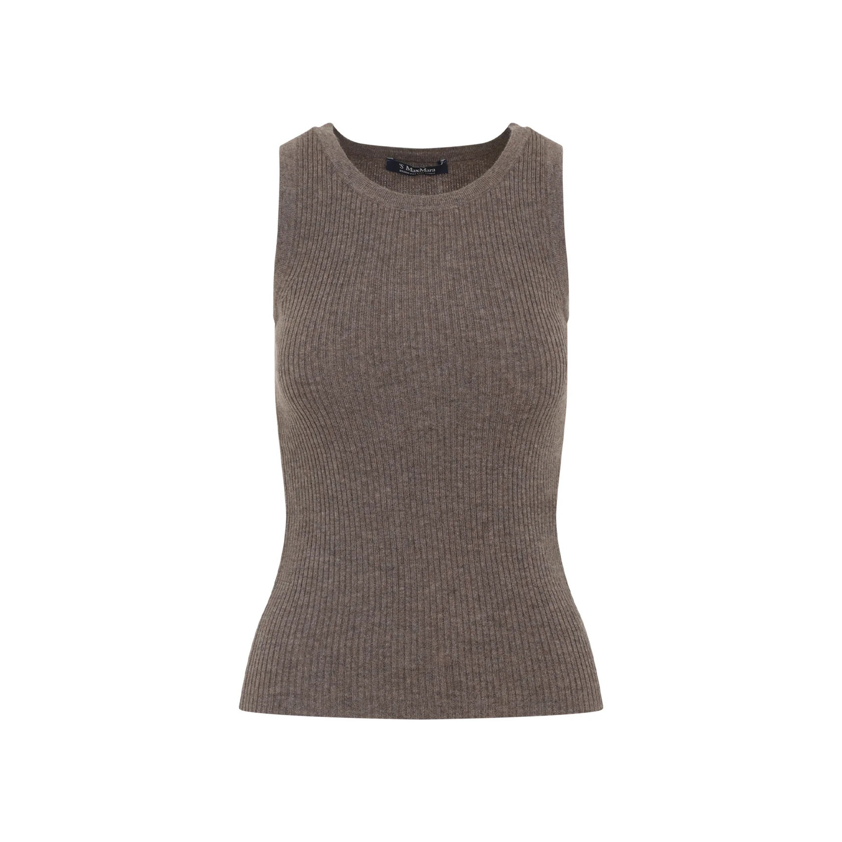 Max Mara`S-Brown Cipro Wool And Cashmere Tank Top-Donna | Wanan Luxury (ES)