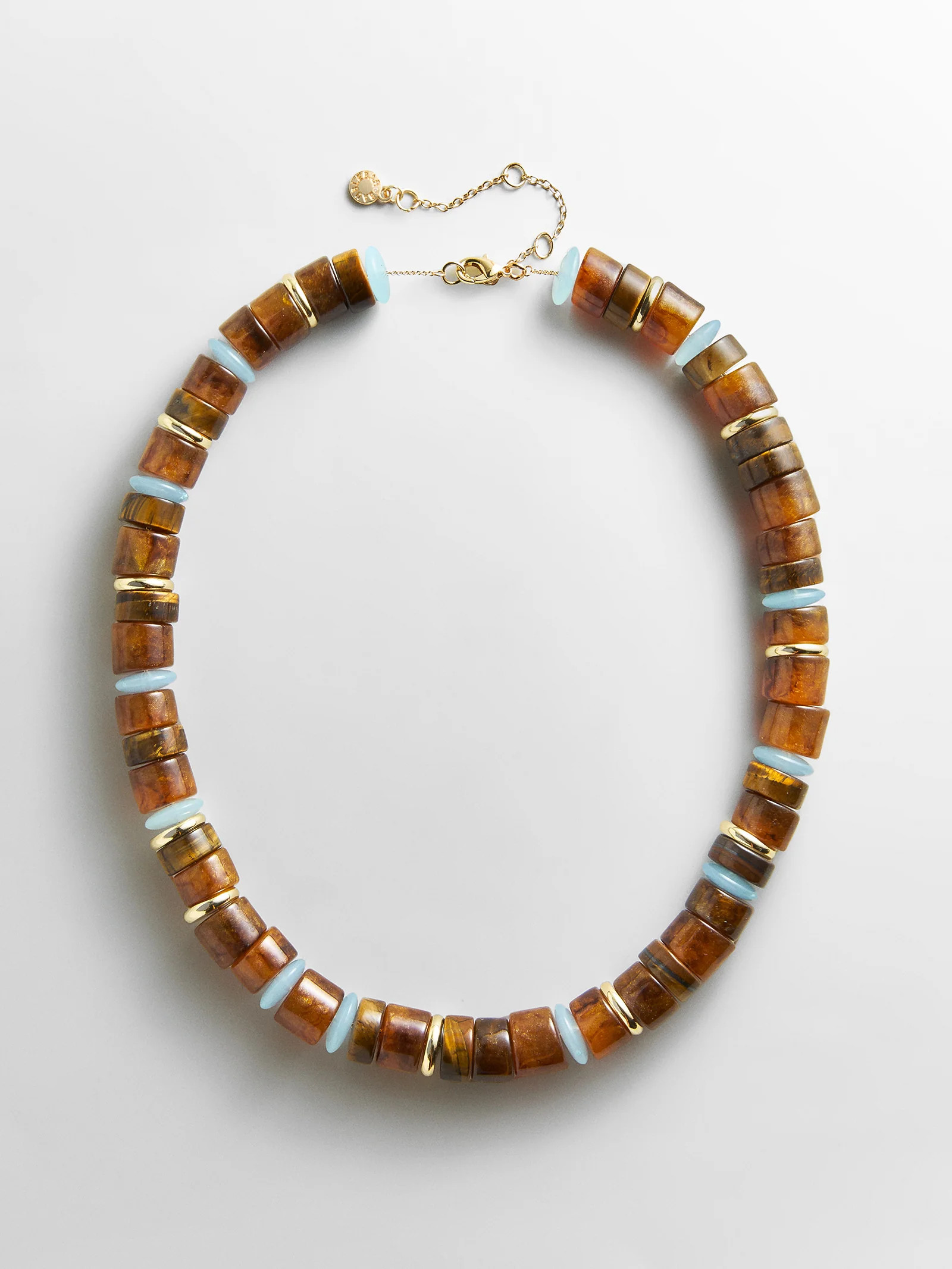 Jennifer Rondelle Beaded Necklace - Tiger's Eye Bead | BaubleBar
