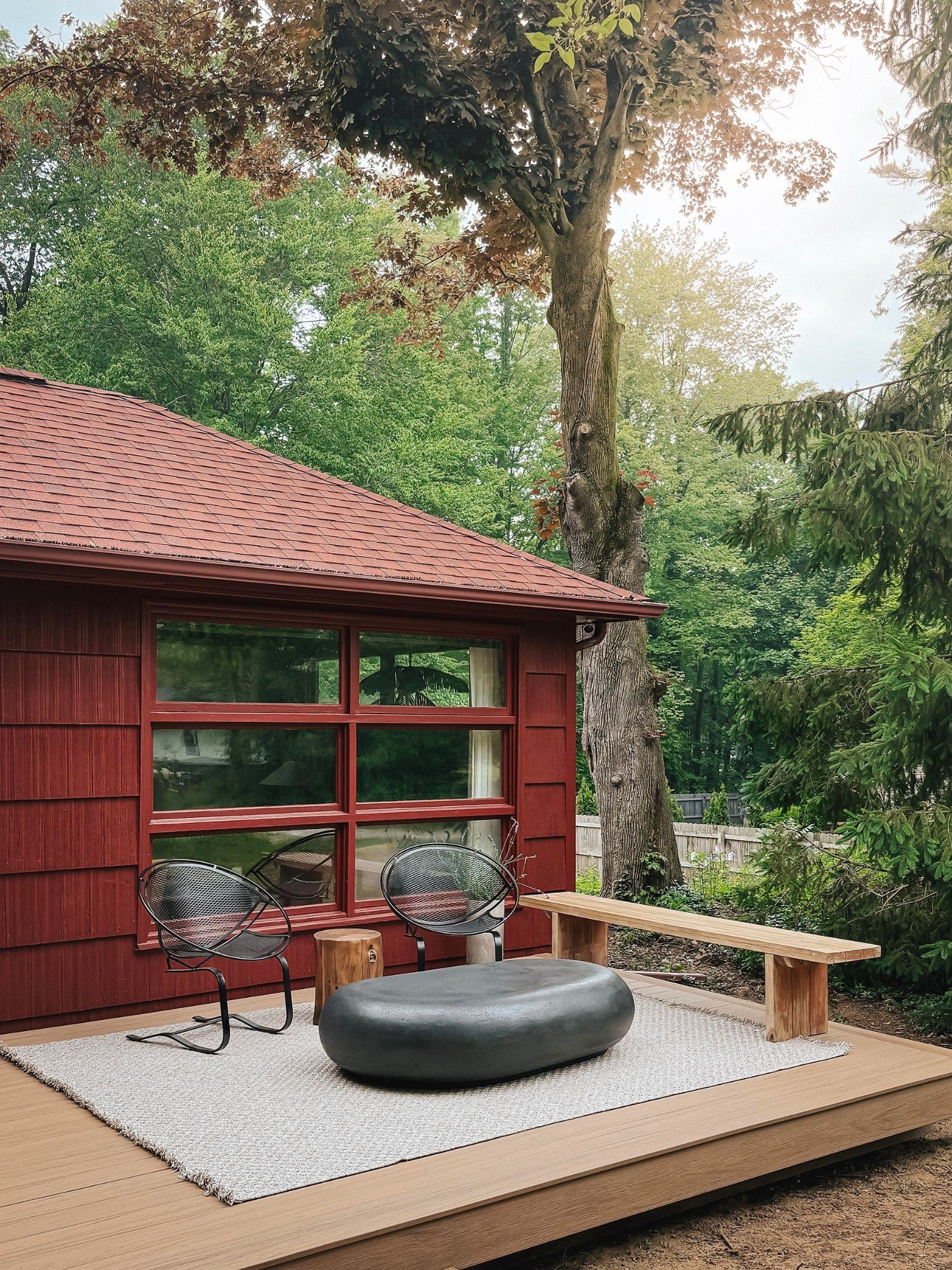 A modern platform deck at the red house

#LTKHome