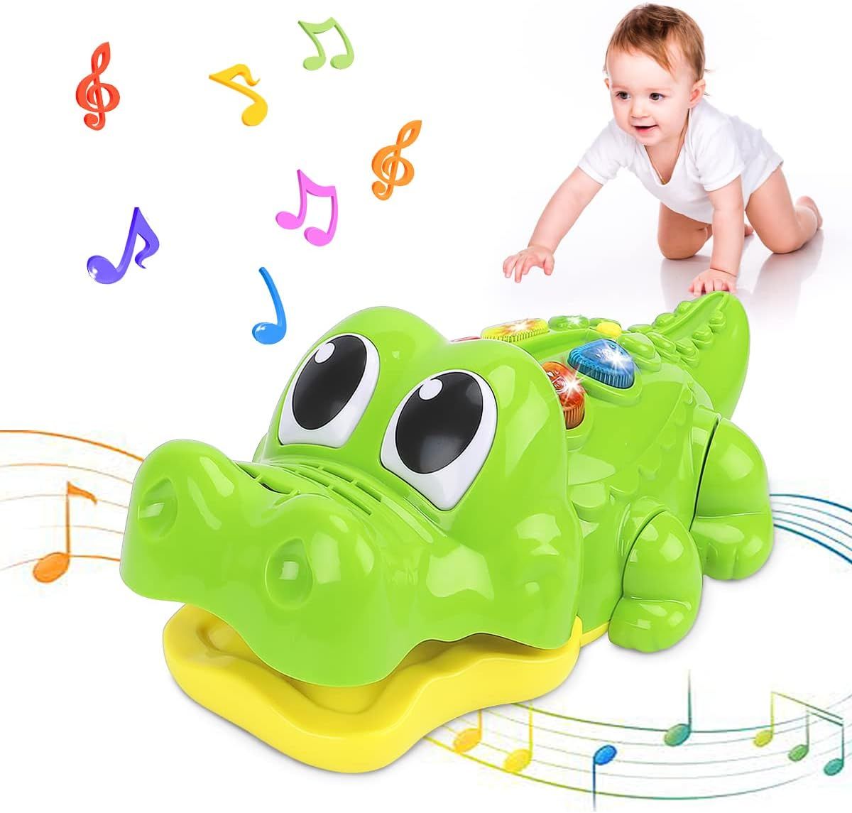 Nueplay Alligator Musical Crawling Toy for 1 2 3 Year Old Kids Babies Toddler Boy Girl Educationa... | Amazon (US)