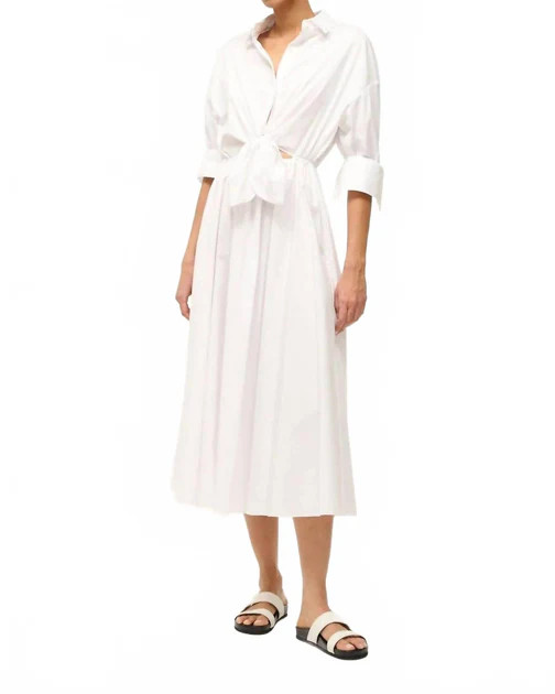 Lisa Midi Dress In White | Shop Simon