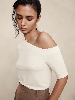 Asymmetrical Wool-Blend Top | Banana Republic (US)