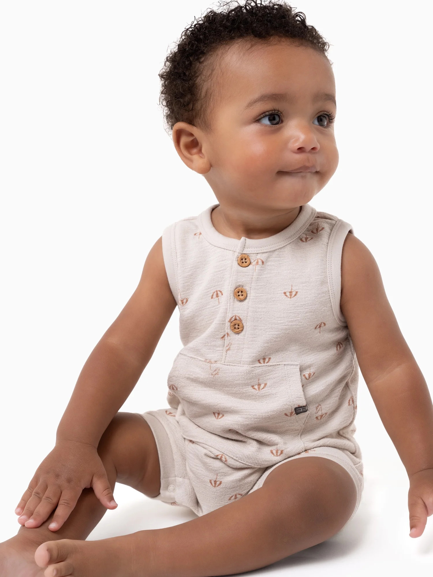 Modern Moments by Gerber Baby Boy Sleeveless Romper, Sizes 0/3 Months - 24 Months | Walmart (US)