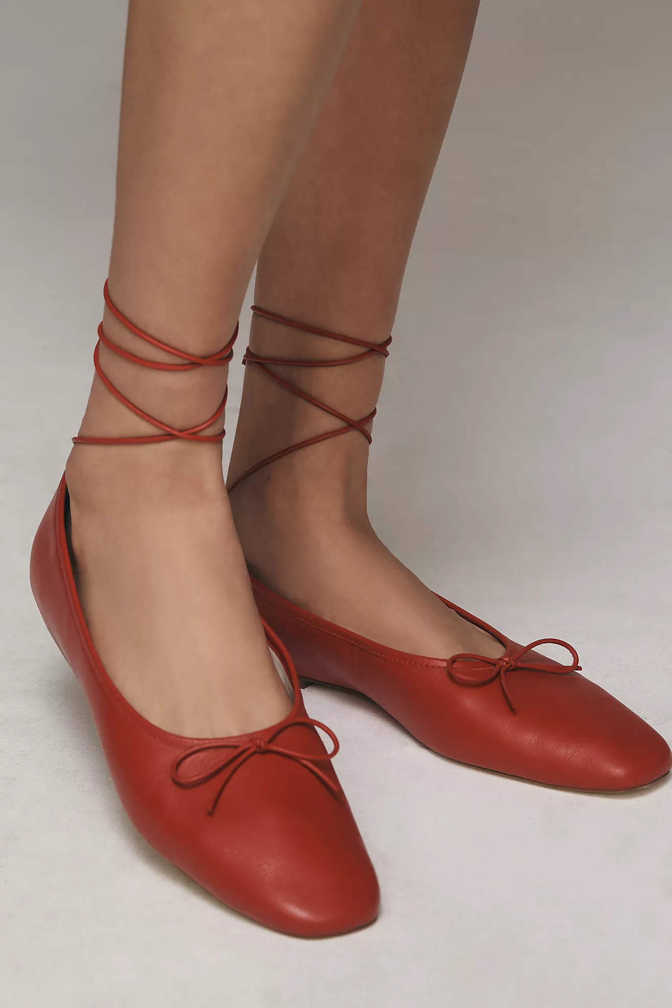 Maeve Tie-Up Ballet Flats | Anthropologie (US)