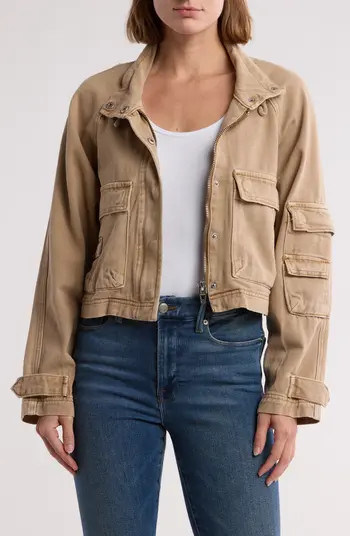 Acid Wash Cotton Twill Jacket | Nordstrom Rack