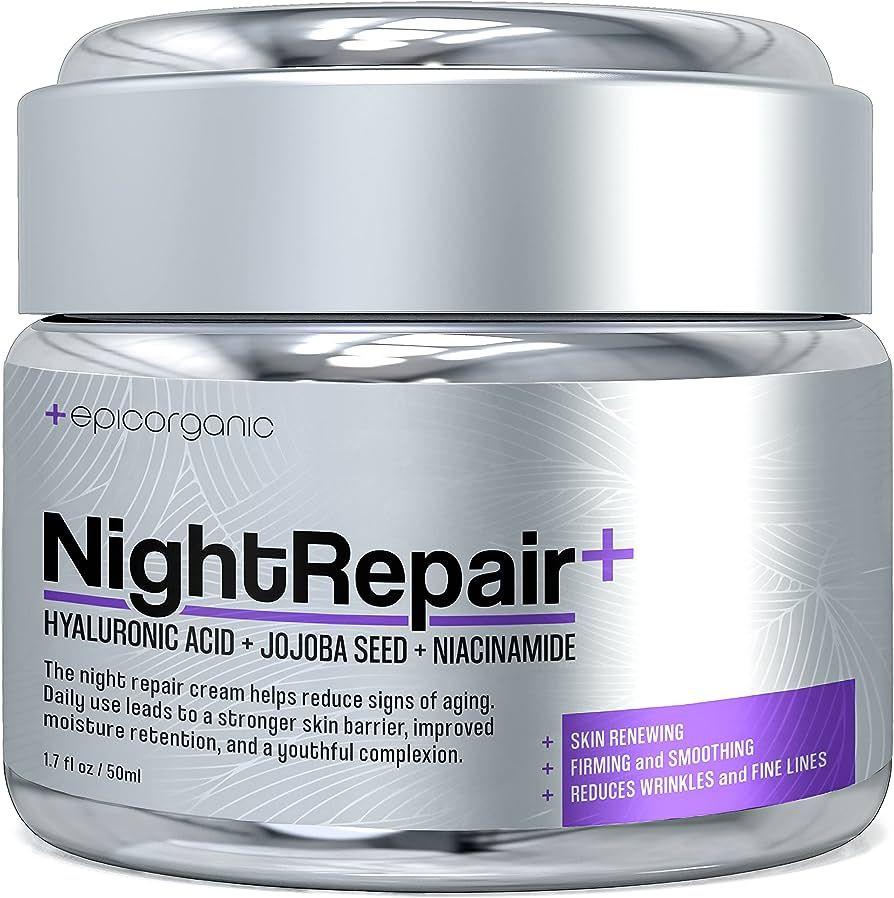 Epic Organic Night Repair | Anti Wrinkle Night Cream for Women | Anti Aging Night Cream with Hyaluro | Amazon (US)